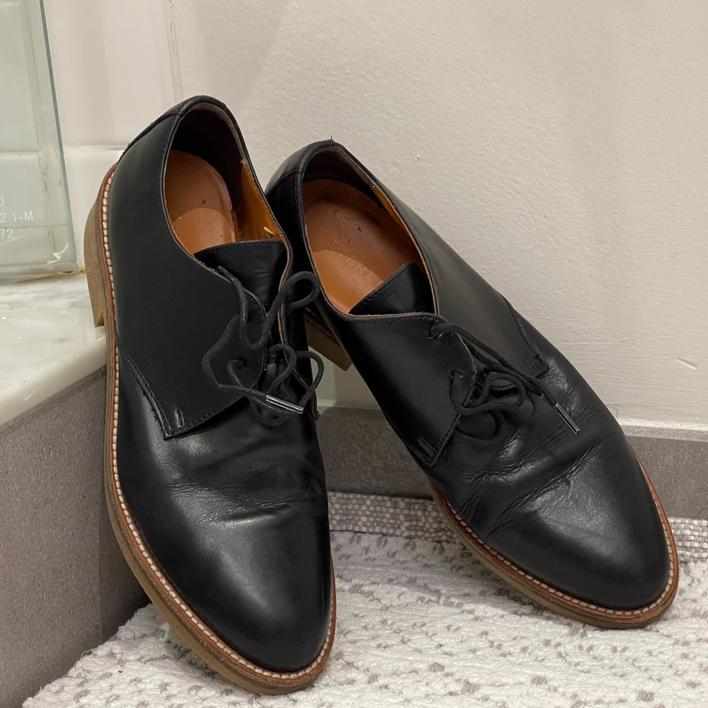Black Leather The Brixton Lace-Up from Everlane